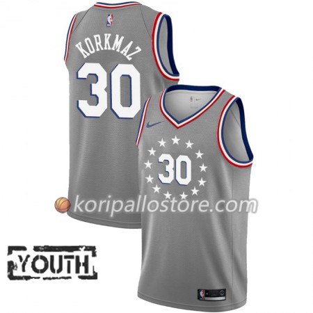 Philadelphia 76ers Furkan Korkmaz 30 2018-19 Nike City Edition Harmaa Lasten Pelipaidat Swingman